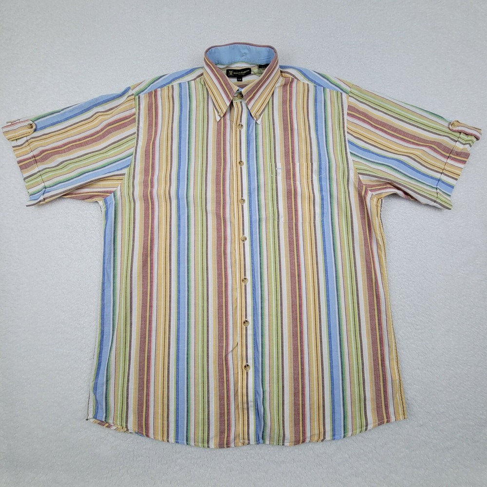 Kinloch Anderson Scotland Short Sleeve Button Up Shirt Mens Large L Multicolor - Picture 1 of 8